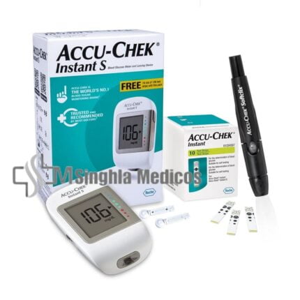 Accu-Chek Instant S Blood Glucometer with 10 Test Strips Free