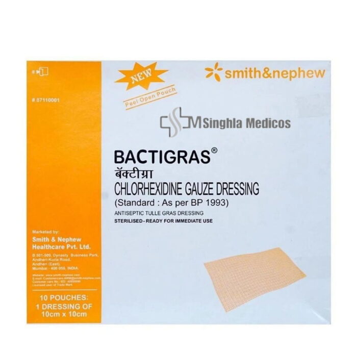 Buy Bactigras Dressing 10cm x 10cm Online: Cheapest Price, Uses