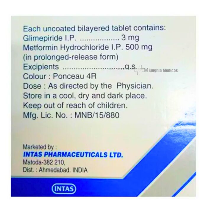Zoryl M 3mg/500mg Tablet PR